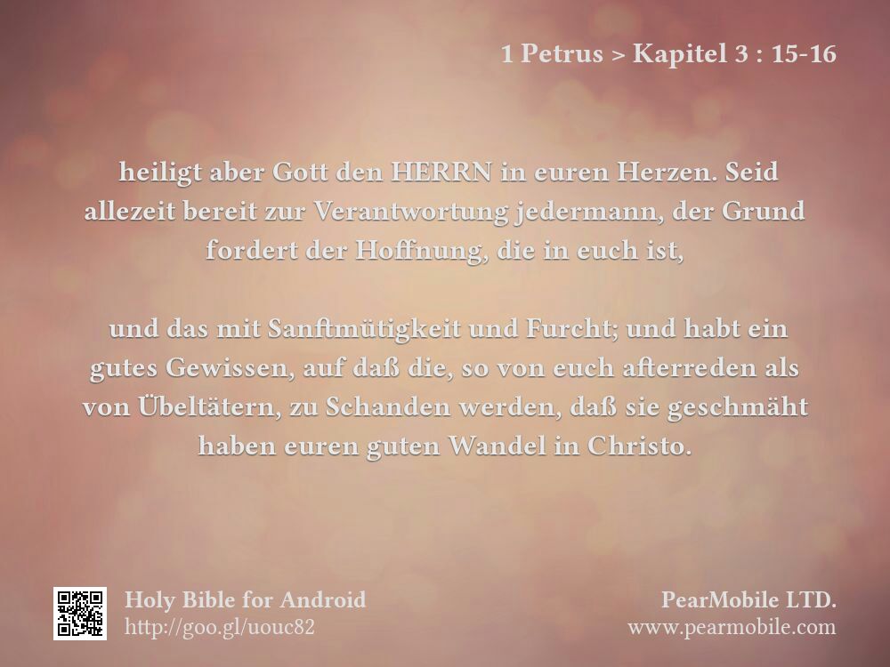 1 Petrus, Kapitel 3:15-16